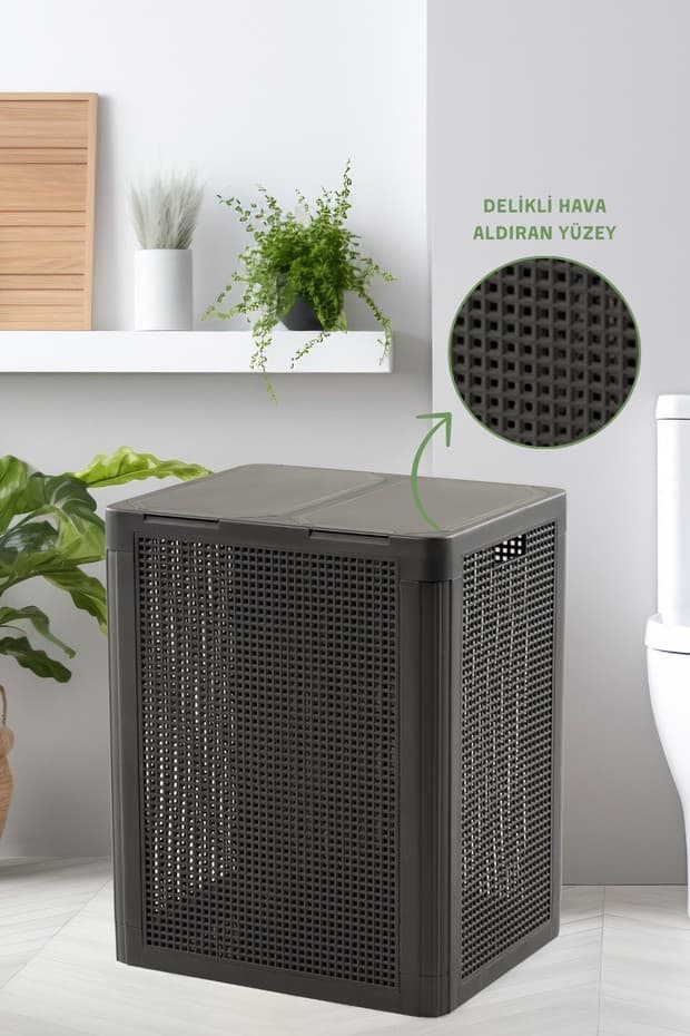 SmartDuo İki Bölmeli Çamaşır Sepeti 84Lt.