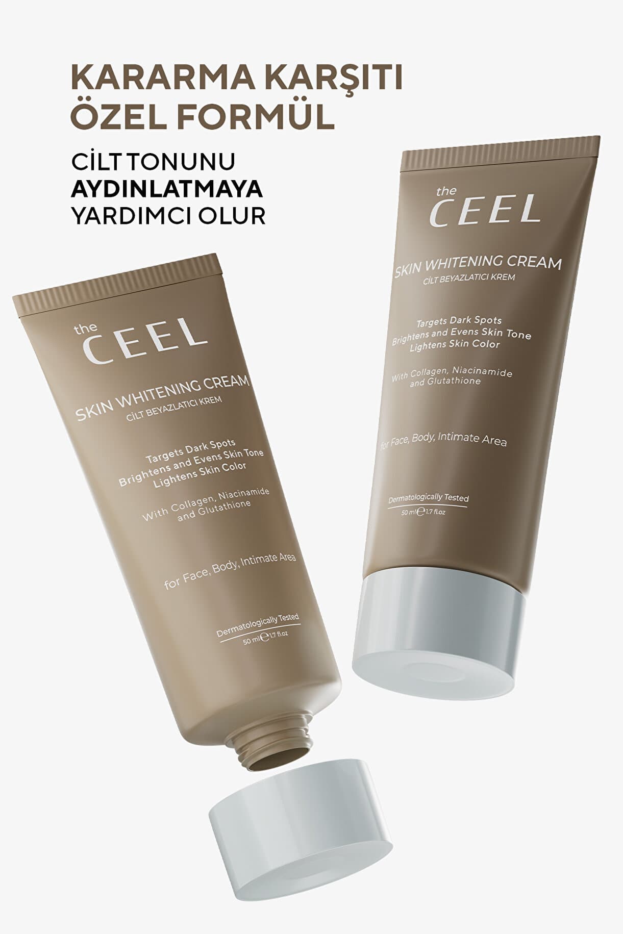 Cilt Beyazlatıcı Aydınlatıcı Leke Karşıtı Krem | Niacinamide, Alpha Arbutin, Tranexamic Acid 50 ml