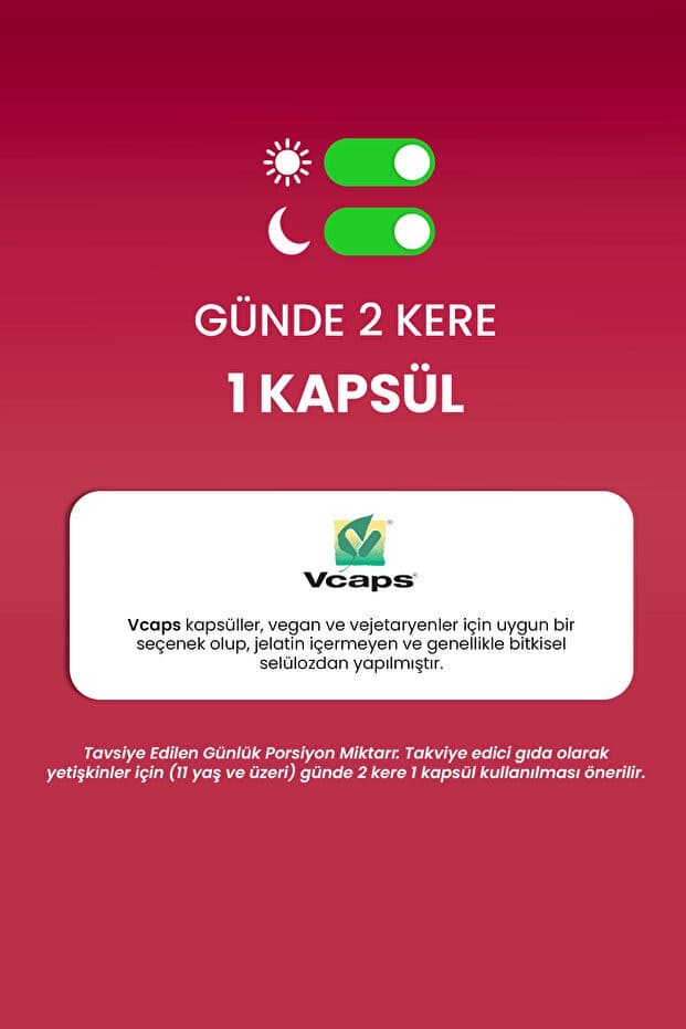 Magnezyum 3 Lü Form (BİSGLİSİNAT, SİTRAT, MALAT) & Vitamin B2 , B3 , B6 - 60 Kapsül