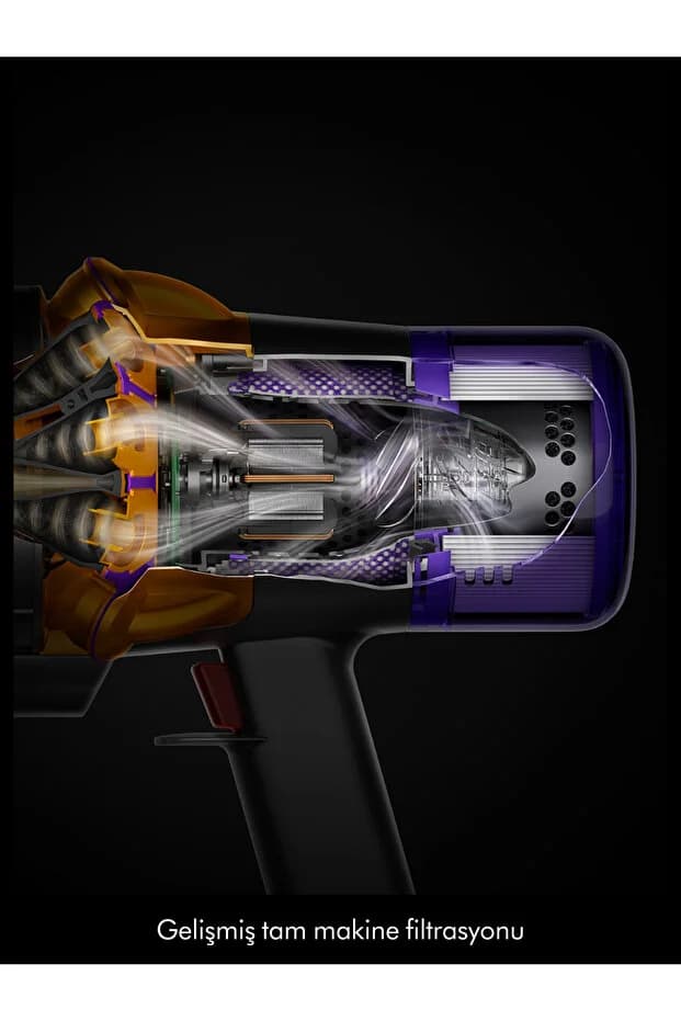 V12 Detect Slim™ Absolute kablosuz süpürge (Sarı/Nikel)