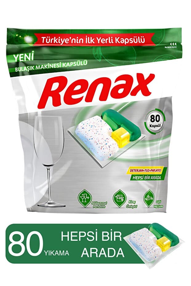 Bulaşık Makinesi Kapsülü Hepsi Bir Arada 80 Li