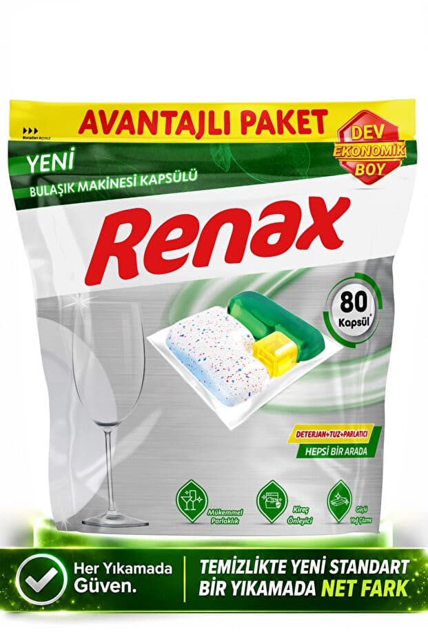 Bulaşık Makinesi Kapsülü Hepsi Bir Arada 80 Li