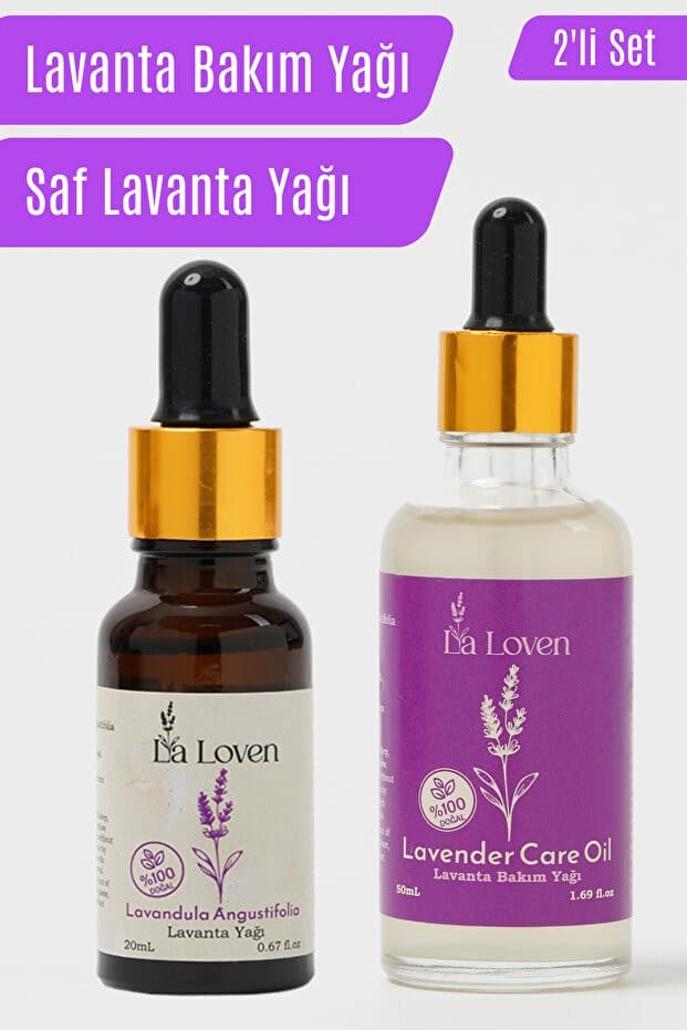 Lavanta Yağı İkilisi | Saf Lavanta Yağı 20 ml ve Lavanta Bakım Yağı 50 ml