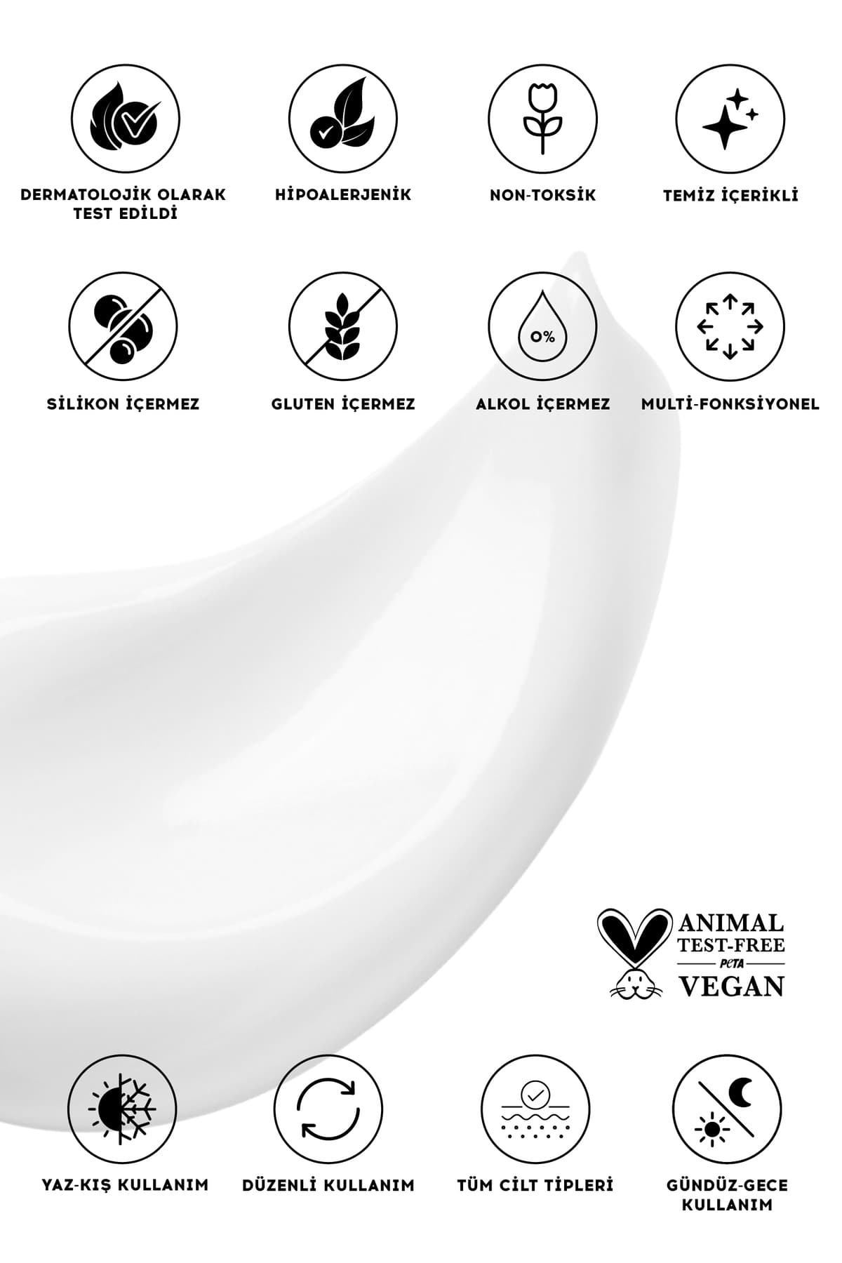 Su Bazlı Moisturizer Nemlendirici Aydınlatıcı Yüz Kremi | Hyaluronik Asit | 50 ML | Tüm Cilt Tipleri