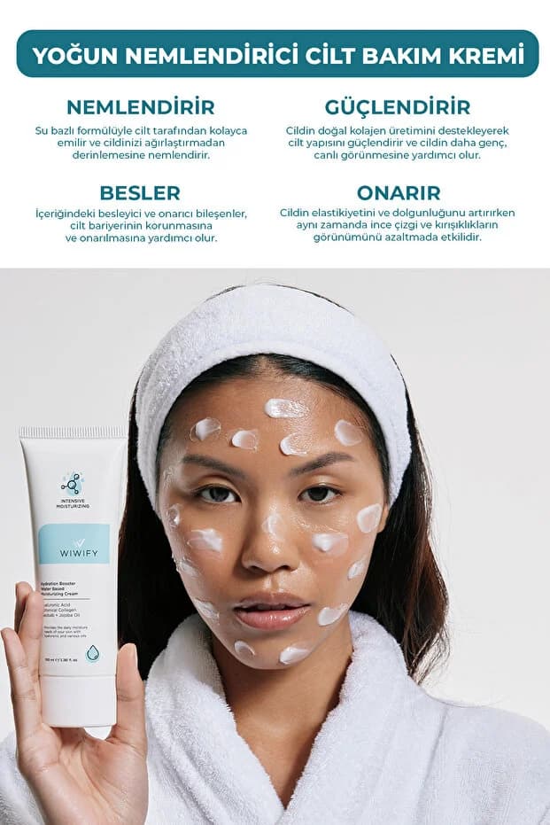 Su Bazlı Yoğun Nemlendirici Yüz Kremi 100 ml Tüm Cilt Tipleri 24 Saat Etkili