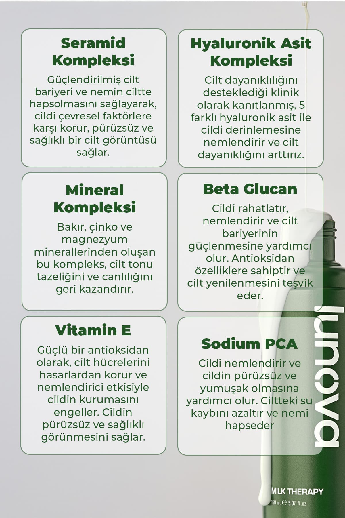 Milk Therapy Serum 150 ML | Yoğun Nem, Bariyer Güçlendirme, SPF ve Makyaj Bazı Serum