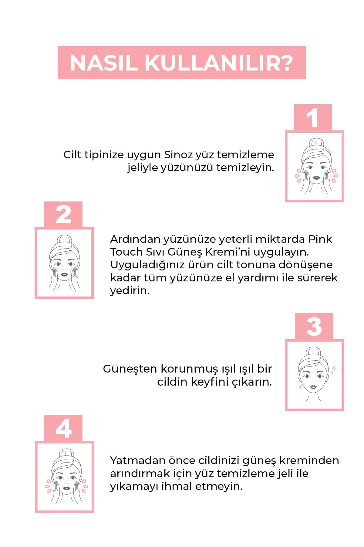 Pink Touch Anında Ton Eşitleyici Onarıcı Nemlendirici Pembe Yüz Güneş Kremi Spf50