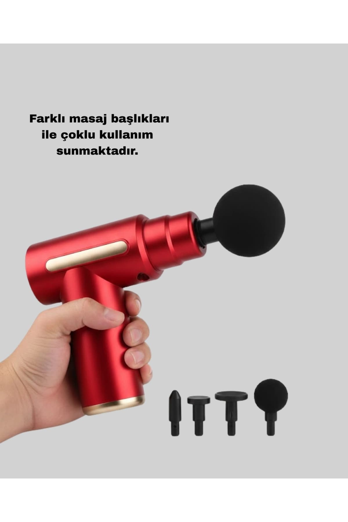 Kas Gevşetici Masaj Tabancası 4 Başlık ve Ayarlanabilir Hız