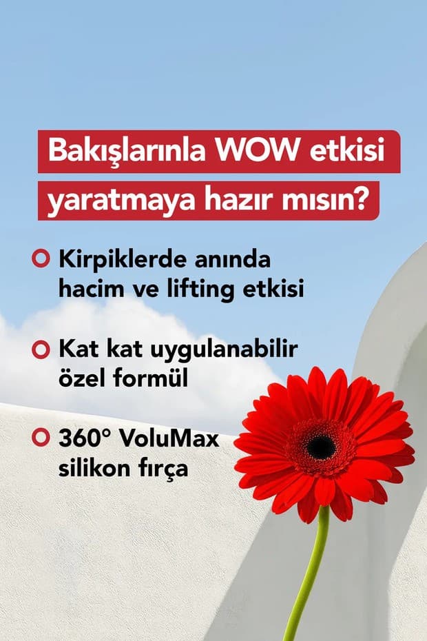 Volume Up Mascara Yoğun Hacim ve Lifting Etkili Kat Kat Uygulanabilir Maskara