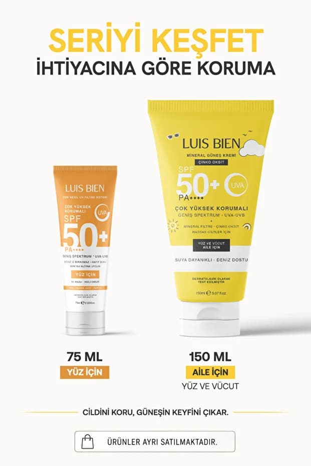 X Anıl Güler Mineral Güneş Kremi Spf 50+ Pa++++ Çinko Oksit 150 ml X 2 Adet - Yüz Ve Vücut, Suya Dayanıklı