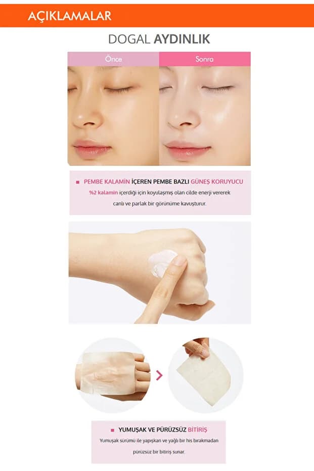 Ton Eşitleyici Aydınlatıcı Güneş Kremi 50ml A'PIEU Power Block Tone Up Base Pink SPF50+/PA++++