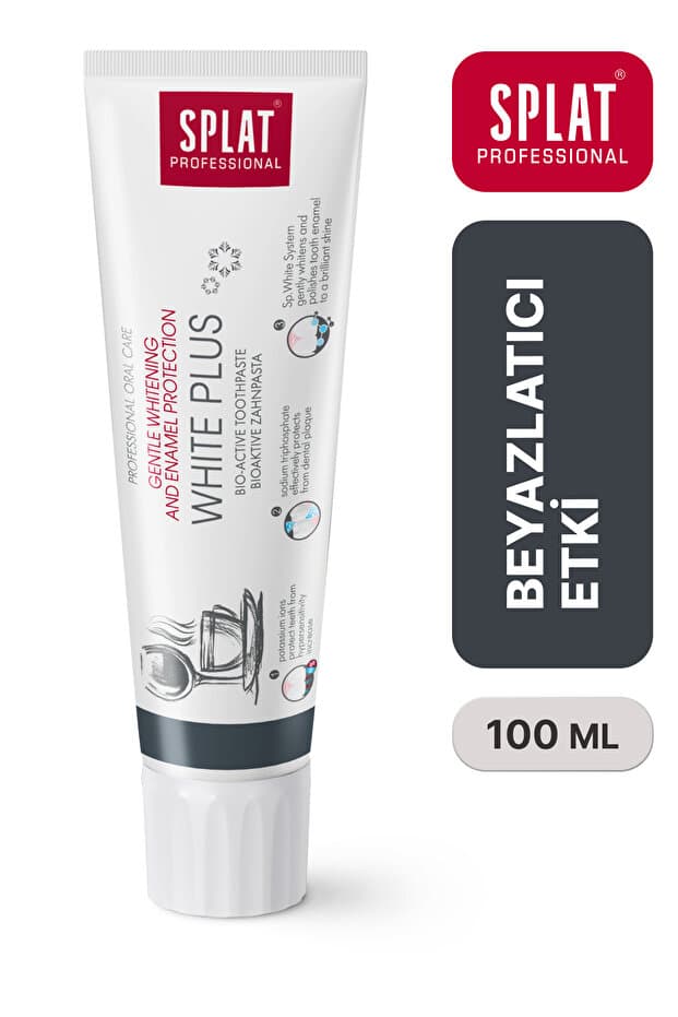 White Plus Beyazlatıcı Diş Macunu Hassas Dişler İçin Florürlü Leke Karşıtı 100 ml