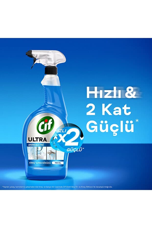 Ultra Sprey Anında Etki Kir & Yağ Çözücü 750ml x1 Sakura Sprey x1 Kireç ve Pas Sökücü x1