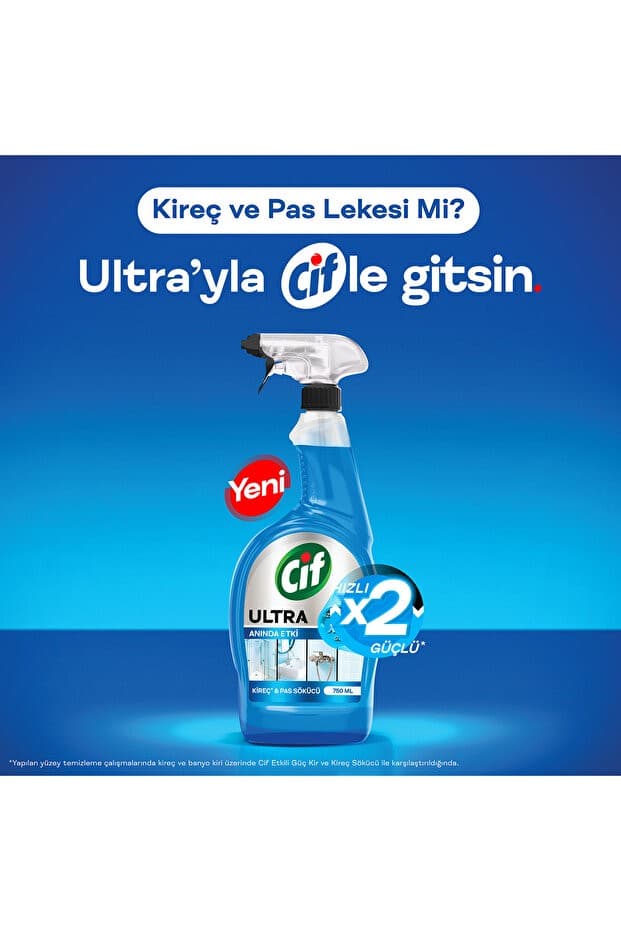 Ultra Sprey Anında Etki Kir & Yağ Çözücü 750ml x1 Sakura Sprey x1 Kireç ve Pas Sökücü x1