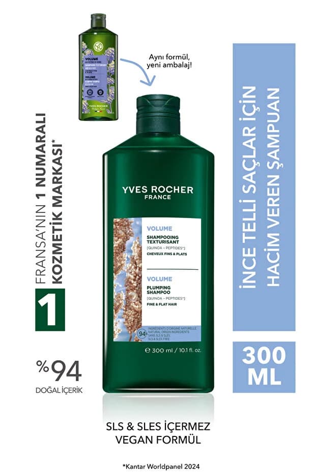 Hacim Veren Şampuan - İnce Telli Saçlar / Volume - SLS,SLES içermez, Vegan -300ml