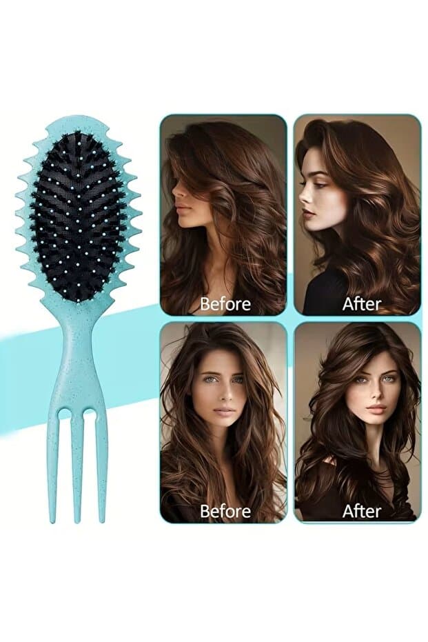 Magical Curl Saç Fırçası - Kıvırcık Tarağı Krem