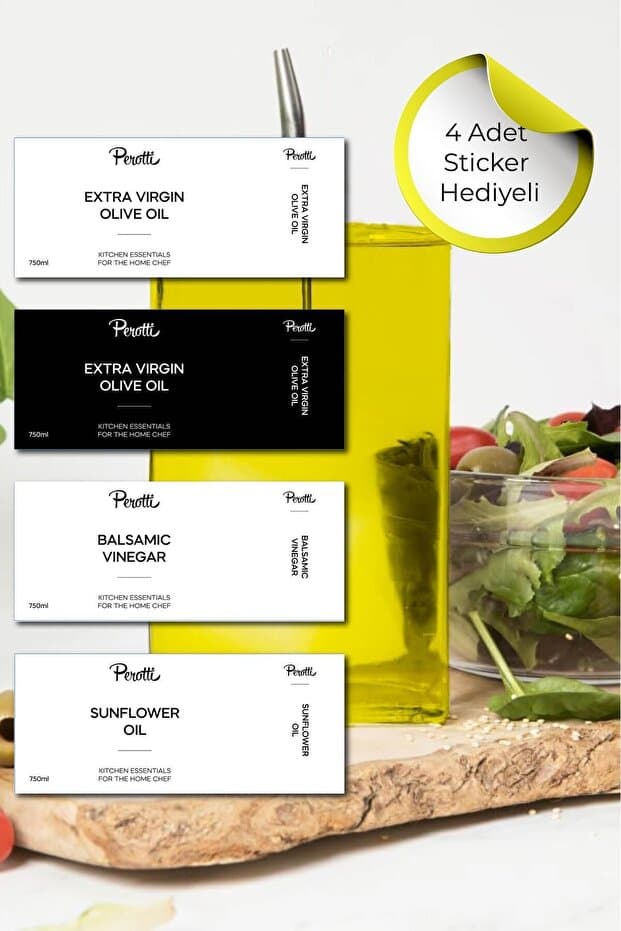 Molivet 3'lü Gold Kapak Cam Yağdanlık Sosluk Sirkelik 350-500-750 ml
