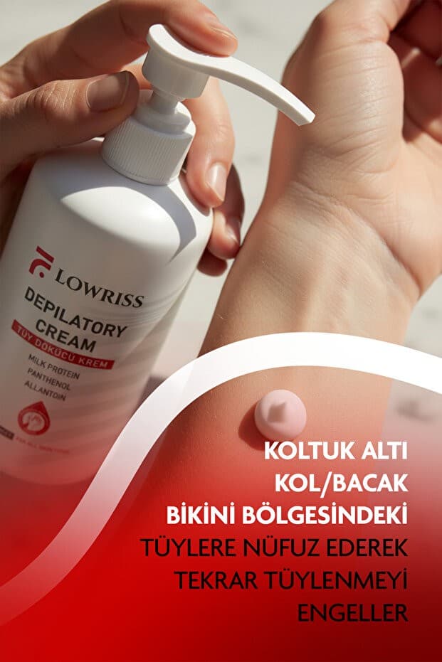 Lazer Etkili & Tüy Dökücü & Tüy Azaltıcı Krem Tüm Vücud & Tüm Cilt Tipleri Için 250ml