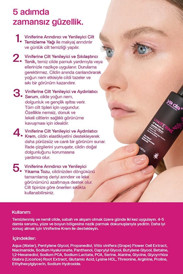 Viniferine Cilt Yenileyici ve Aydınlatıcı Leke Karşıtı Serum, 30 ml
