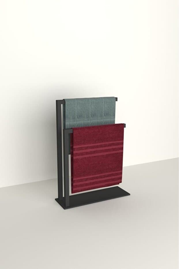 Modern Metal Havlu Askısı Tezgah Üstü Havlu Asacağı Minimalist İkili Havluluk Banyo Toparlayıcı