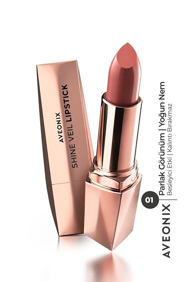 Shine Veil Parlak Ruj 01 Nemlendirici Pürüzsüz Dolgun Dudak Etkili Lipstick