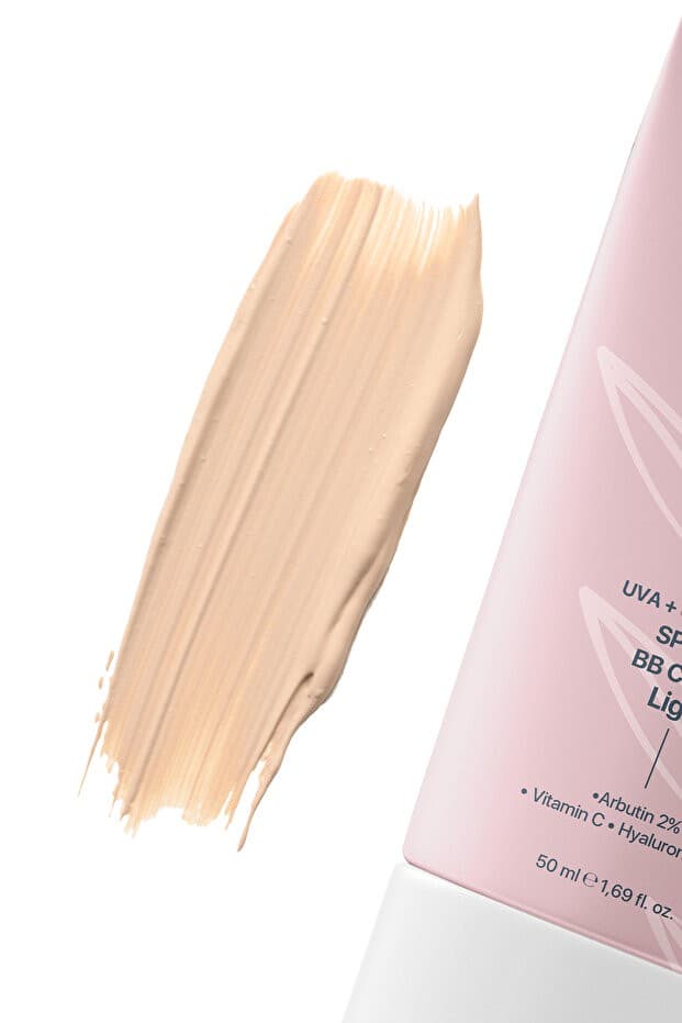 SPF50+ PA++++ Kapatıcı BB Krem Light 50 ml | Leke Karşıtı, Aydınlık Cilt Görünümü | UVA+UVB Koruma
