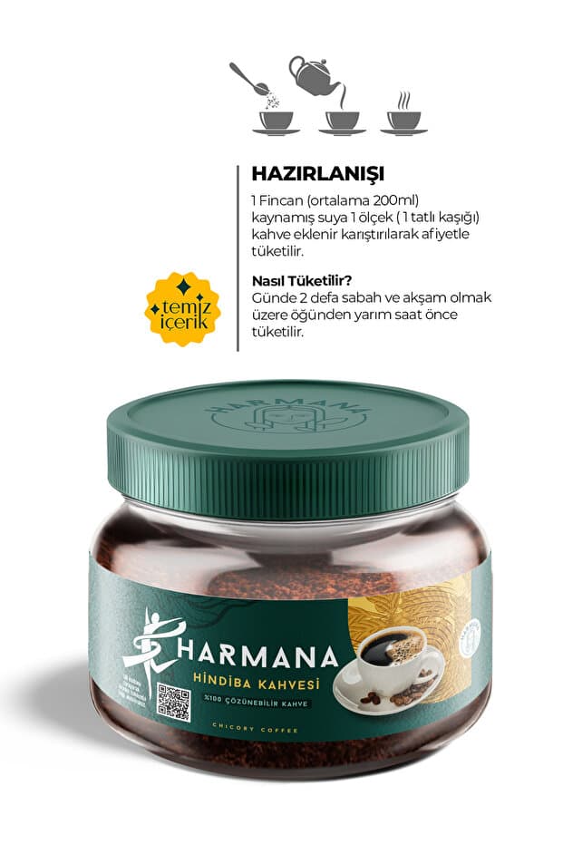 Hindiba Kahvesi 1 Aylık - (60 Kullanım) Net 150gr