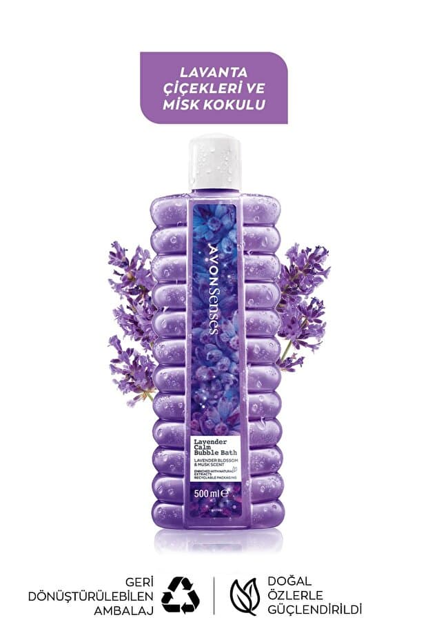Senses Lavender Calm Lavanta Kokulu Banyo Köpüğü 500 Ml. Üçlü Set