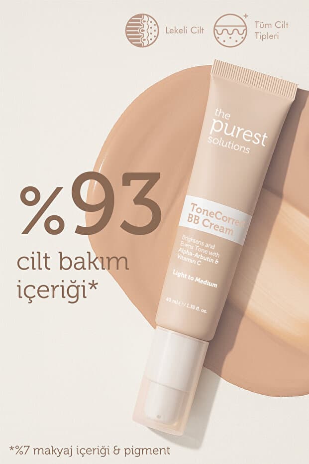 Lekeli Ciltler İçin Cilt Tonu Eşitleyici BB Krem, SPF 50+ 40 ml – Açık / Orta Ton