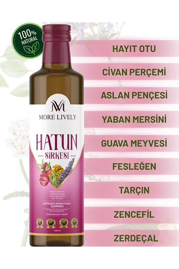 morelively hatun sirkesi Hayıt Otu, Aslan Pençesi, Civan Perçemi Sirke Karışımı Adet, Regl, Östrojen