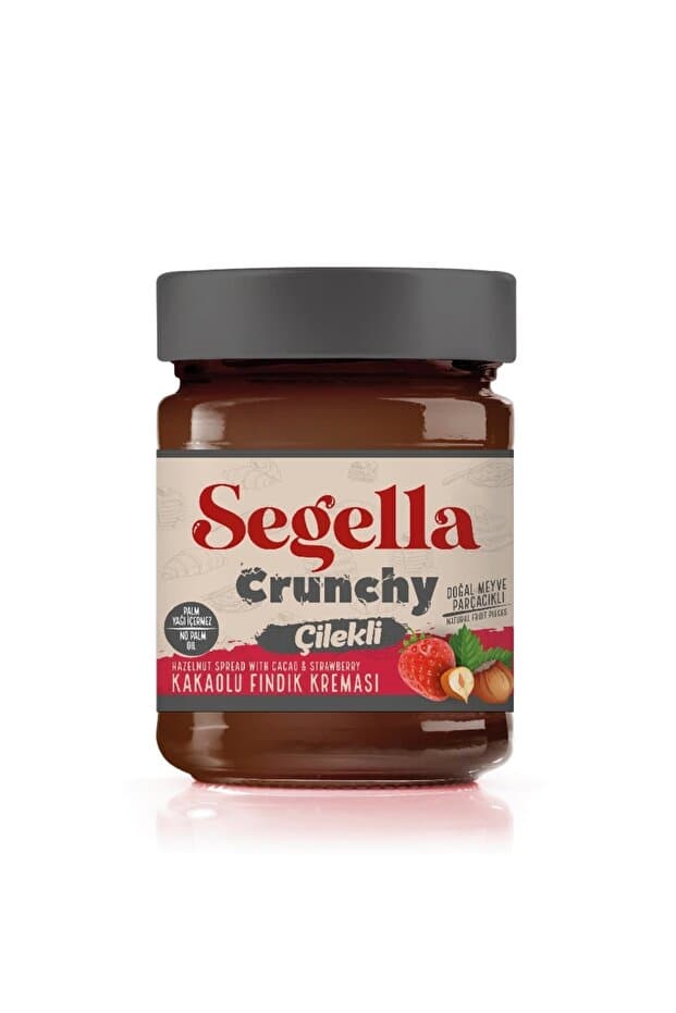 Çilekli Meyve Parçacıklı Kakaolu Fındık Kreması 350gr