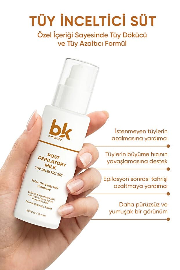 Tüy ve Nemlendirici Süt Isırgan Otu & Hyaluronik Asit Özlü Post Depilatory Milk 75 ml