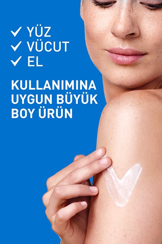 Kuru ve Çok Kuru Ciltler için Seramid & Hyalüronik Asit İçeren Nemlendirici Yüz & Vücut Kremi 340 gr