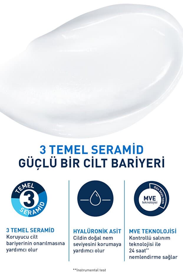 Kuru ve Çok Kuru Ciltler için Seramid & Hyalüronik Asit İçeren Nemlendirici Yüz & Vücut Kremi 340 gr