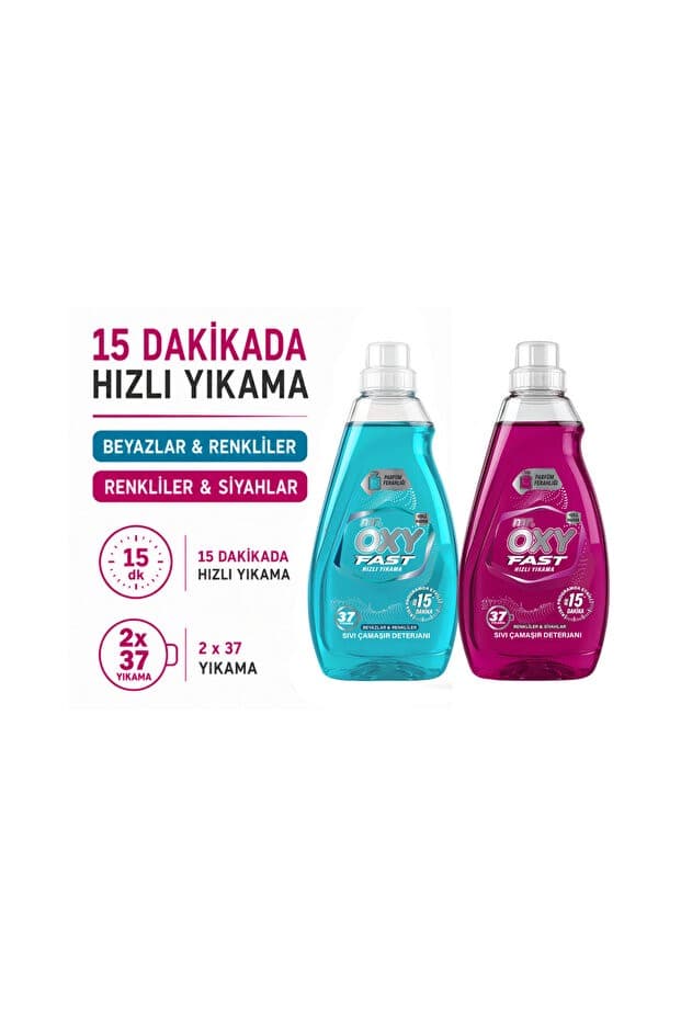 Fast Hızlı Yıkama Sıvı Çamaşır Deterjanı Renkliler&Siyahlar / Beyazlar&Renkliler