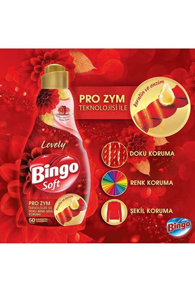 Soft Konsantre Çamaşır Yumuşatıcısı Lovely 1,44 Lt X 4 Adet