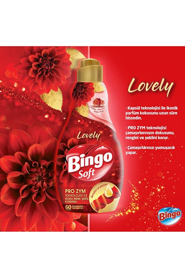 Soft Konsantre Çamaşır Yumuşatıcısı Lovely 1,44 Lt X 4 Adet