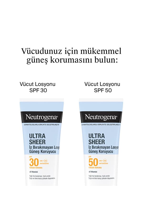 Ultra Sheer Nemlendirici Güneş Koruyucu Losyon SPF50, 200 ml