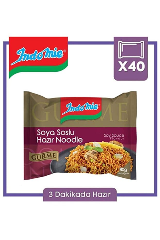 Indomie Gurme Serisi Soya Soslu Çeşnili 40 Adet