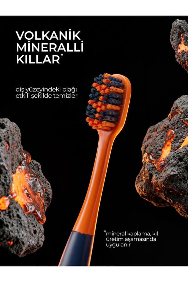 Mineral Hard Diş Fırçası Sert Kıllar Çay Kahve Sigara Içenler Için Plak Temizleyici Etki