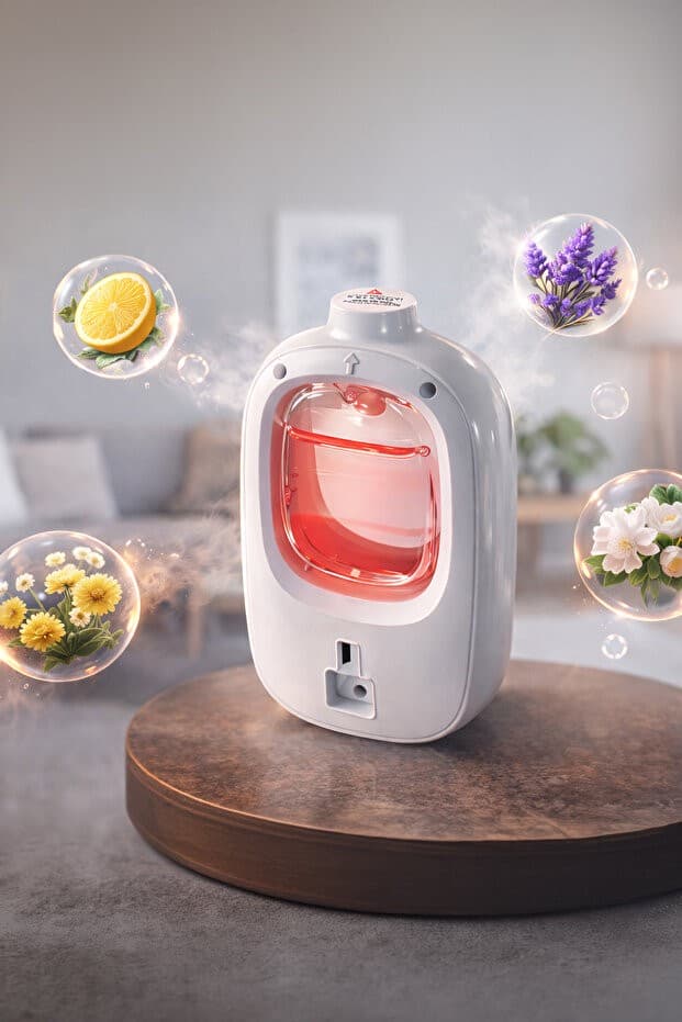 Smell 2x Yeni Nesil Şarjlı Otomatik Oda Kokusu Makinesi Beyaz - (1 ADET HİLTON KOKUSU ILE BİRLİKTE)