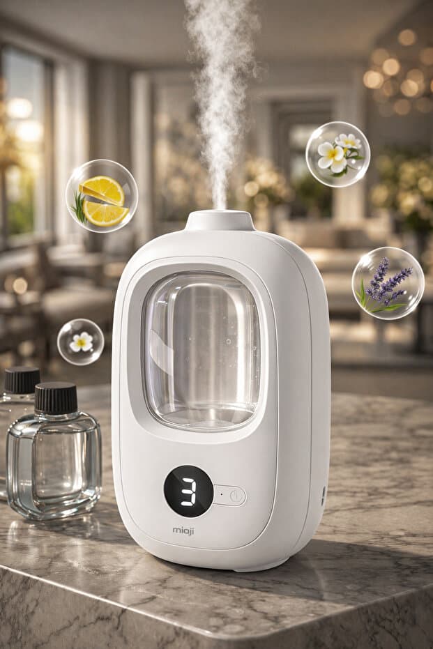 Smell 2x Yeni Nesil Şarjlı Otomatik Oda Kokusu Makinesi Beyaz - (1 ADET HİLTON KOKUSU ILE BİRLİKTE)