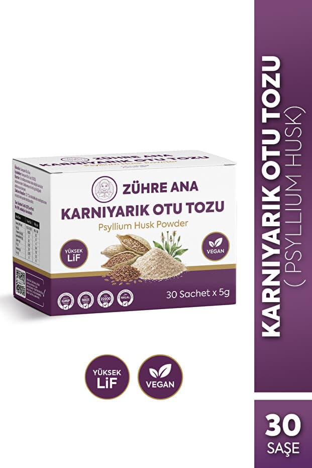 Doğal Karnıyarık Otu (Psyllium) Tozu 30 saşe x 5gr