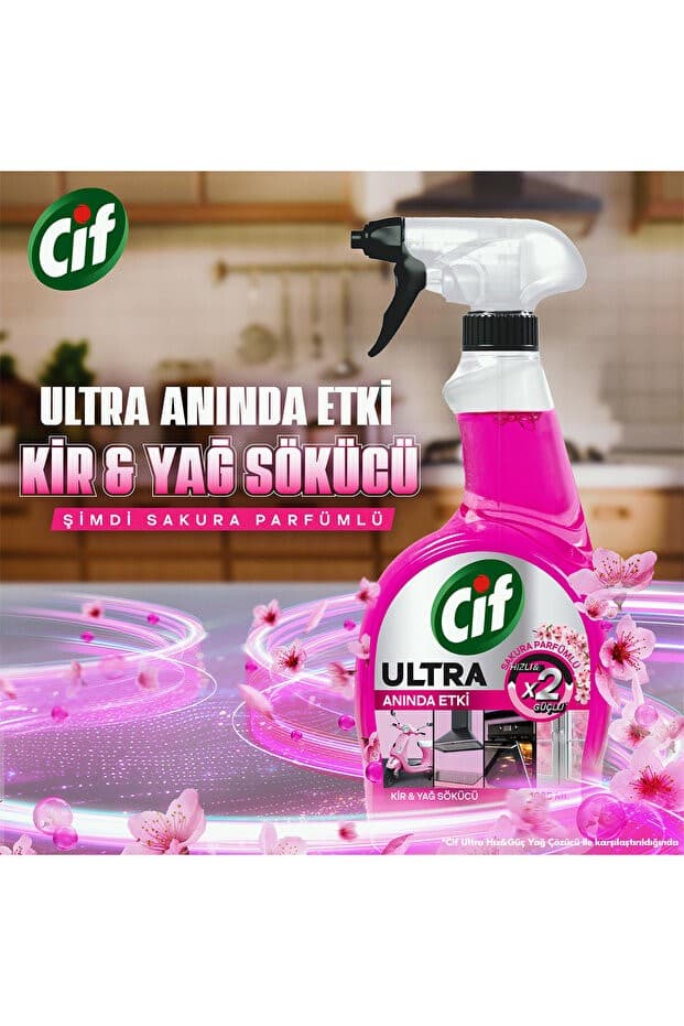 Ultra Sprey Sakura Parfümlü 1025 ml x1 + Krem Sakura Parfümlü 750 ml x1 + GPC Sakura x1