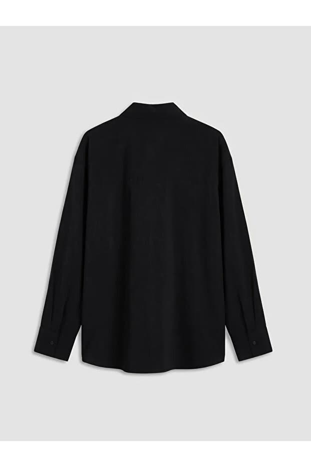 Siyah Oversize Kadın Gömlek