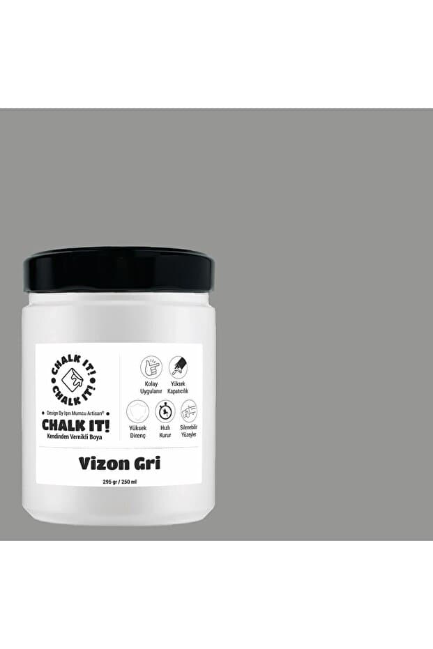 Chalk It Kendinden Vernikli Boya | Vizon Gri