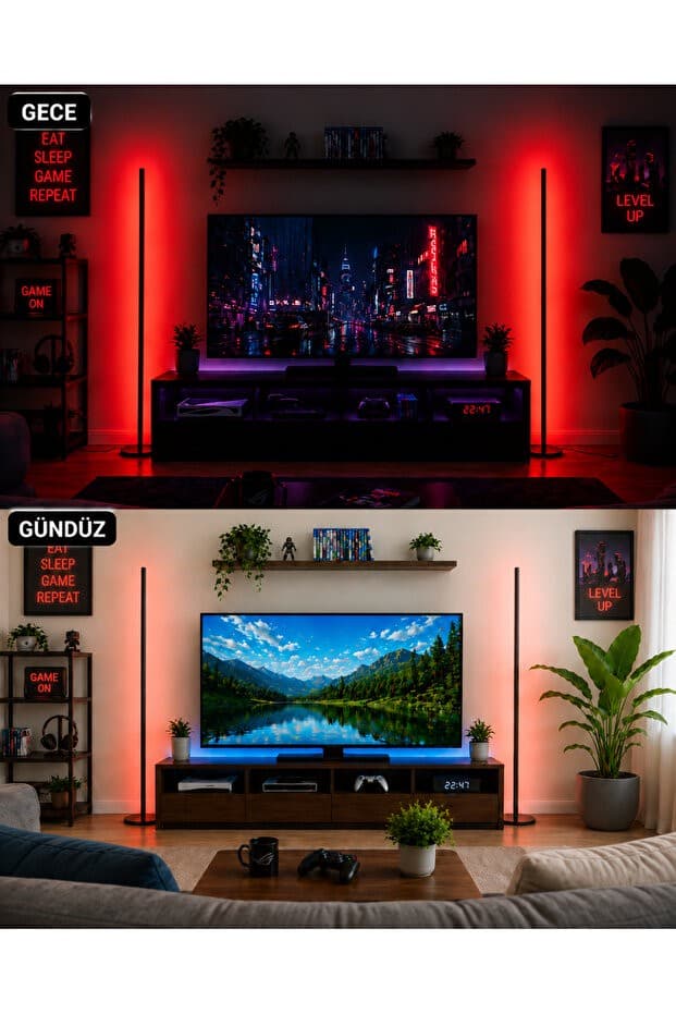 Nexus Rgb Stıck Led Lambader Full Renk Full Rgb Uzaktan Kumandalı Aydınlatma Sistemi Dimlenebilir