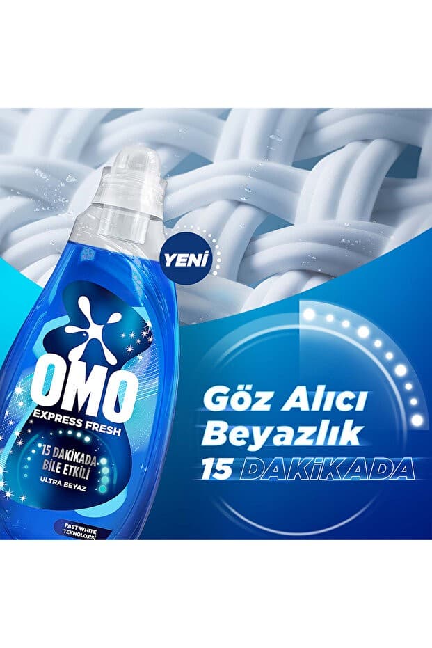 Express Fresh Ultra Beyaz Sıvı Çamaşır Deterjanı 1480 ml x3