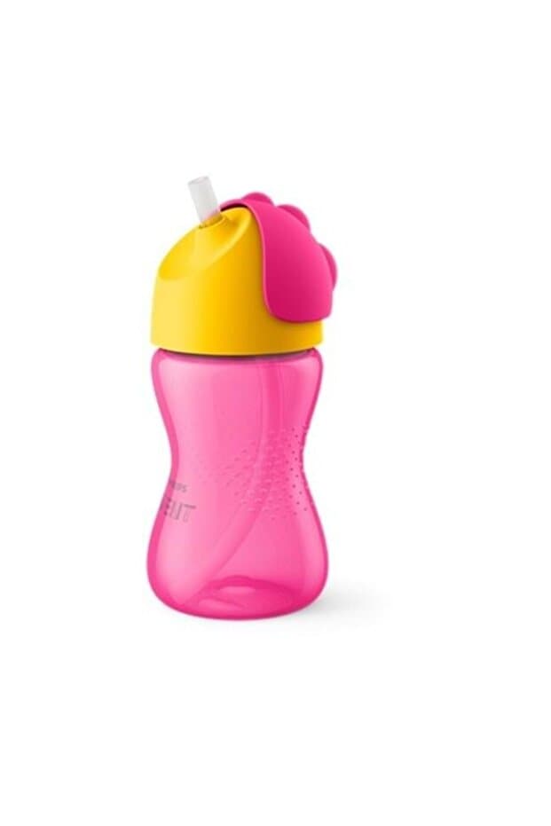 Pipetli Bardak 12 Ay+ 300 ml Pembe-Sarı, SCF798/02