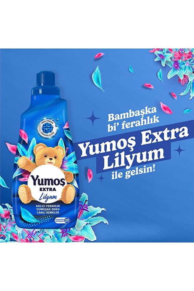 Extra Konsantre Çamaşır Yumuşatıcısı Lilyum 1440 ML 60 Yıkama 4 Adet